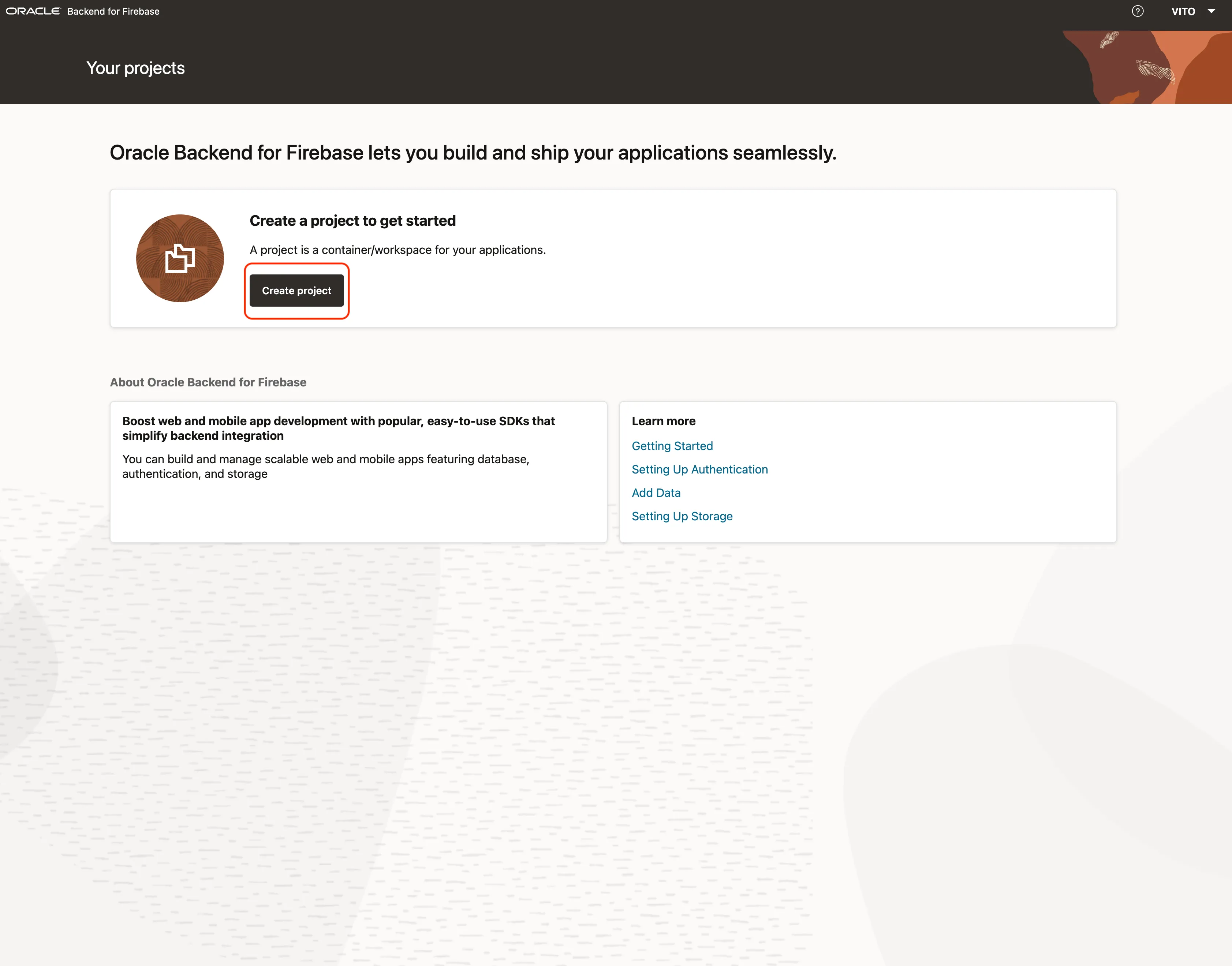 BaaS Create Project